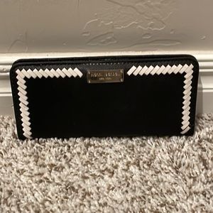 Henri Bendel Whipstitch Black Wallet
